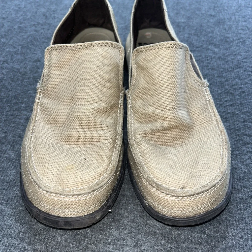 Crocs Casual Loafer Slip-On Men's Brown Soft Cradling Comfort Canvas Uppers US 7